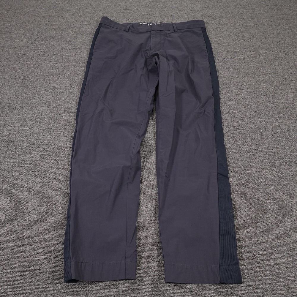 Hugo Boss Track Pants Mens 34x32 Blue Lightweight Side Stripe Zip Hem Athletic